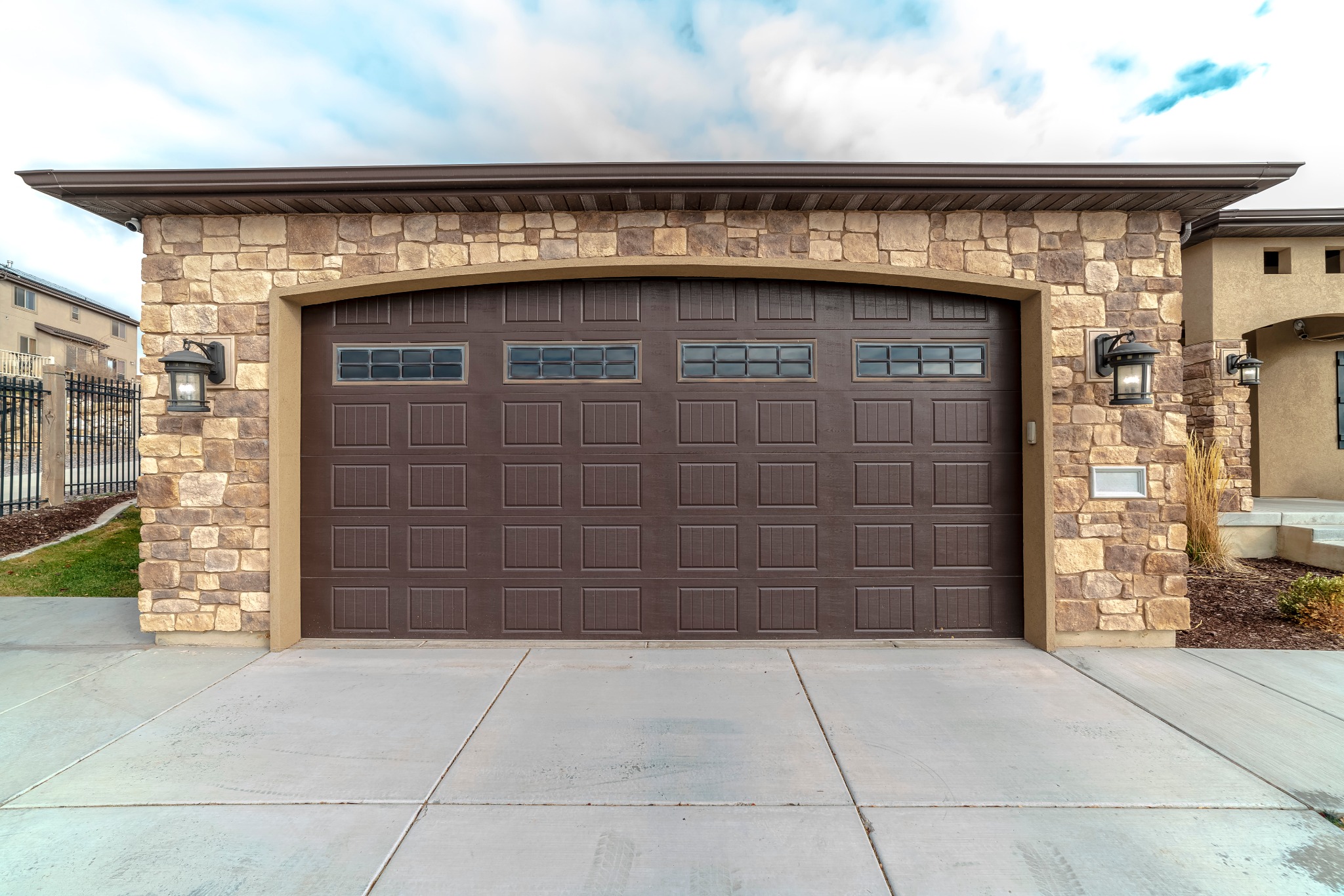 Decorative residential garage door in Lawton, Oklahoma